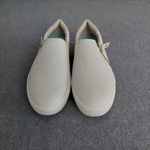 Scholl's Time Off Now Platform Sneaker Cream Snake Zip NWOB Women's 8M